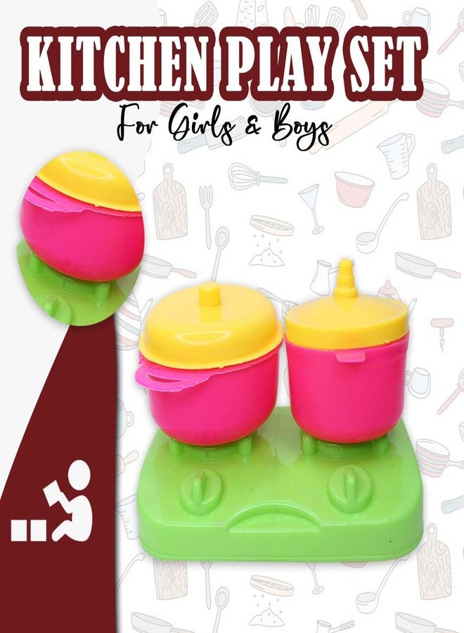 AASA 16 Pcs Portable Cooking Kitchen Play Set Food Party Toy for Girls Multicolor Pack of 1 - Image 3